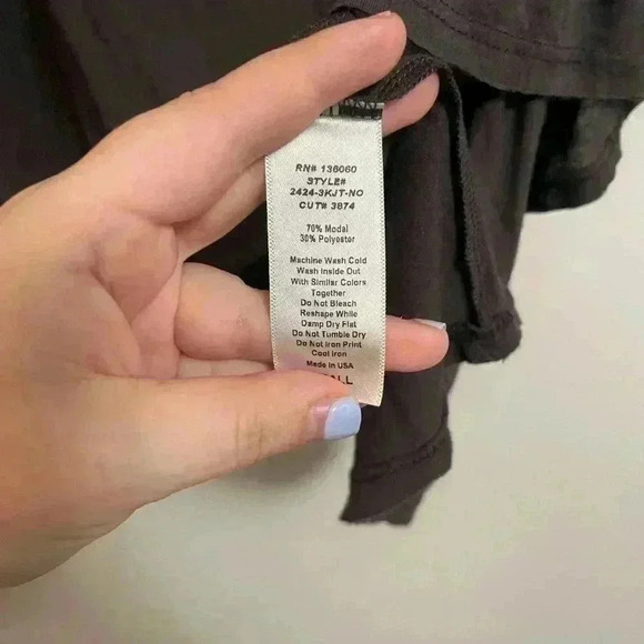 Project Social T - Women’s Super Soft Grey 1/2 Sleeve Tunic Top‎ - Size Small - Picture 4 of 5